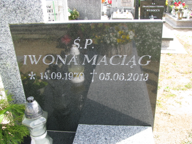 Iwona Maciąg 1970 Pączewo - Grobonet - Wyszukiwarka osób pochowanych